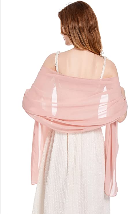Shawl, Wrap, and Soft Chiffon Scarf For Evening Party and Wedding Occasions