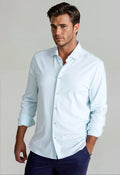 'Single Shot' Long Sleeve Tech Shirt - Light Blue