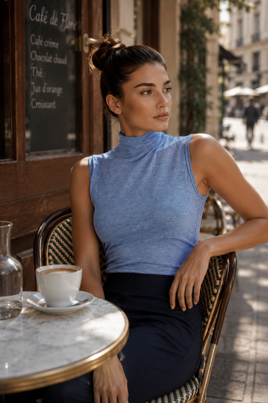Sleeveless Turtleneck Shirt