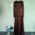 Beaded Fringe Cuff Maxi Dress (MS480)