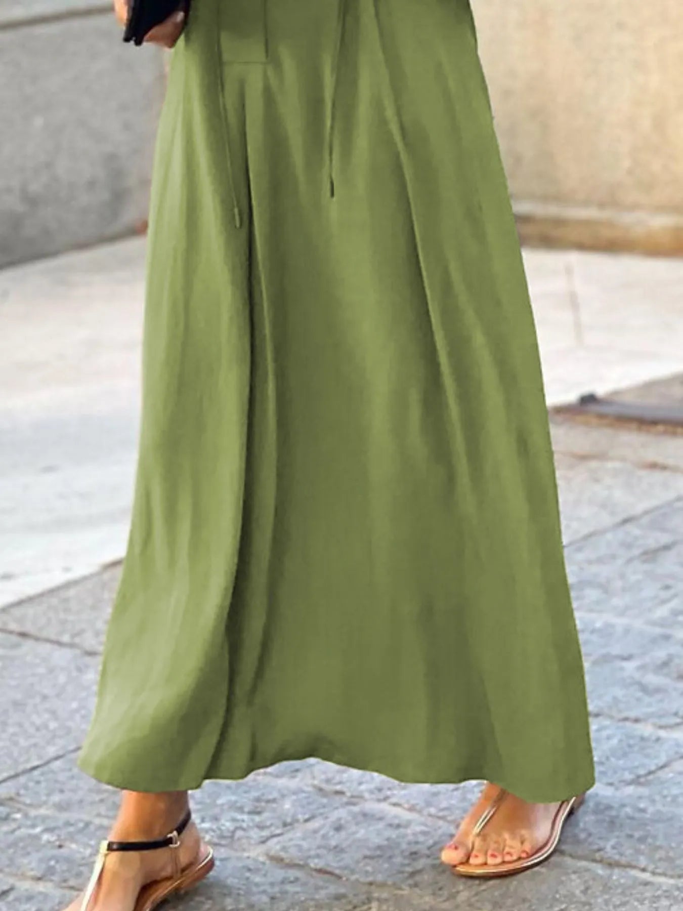 Solid Color Maxi Shirt Dress