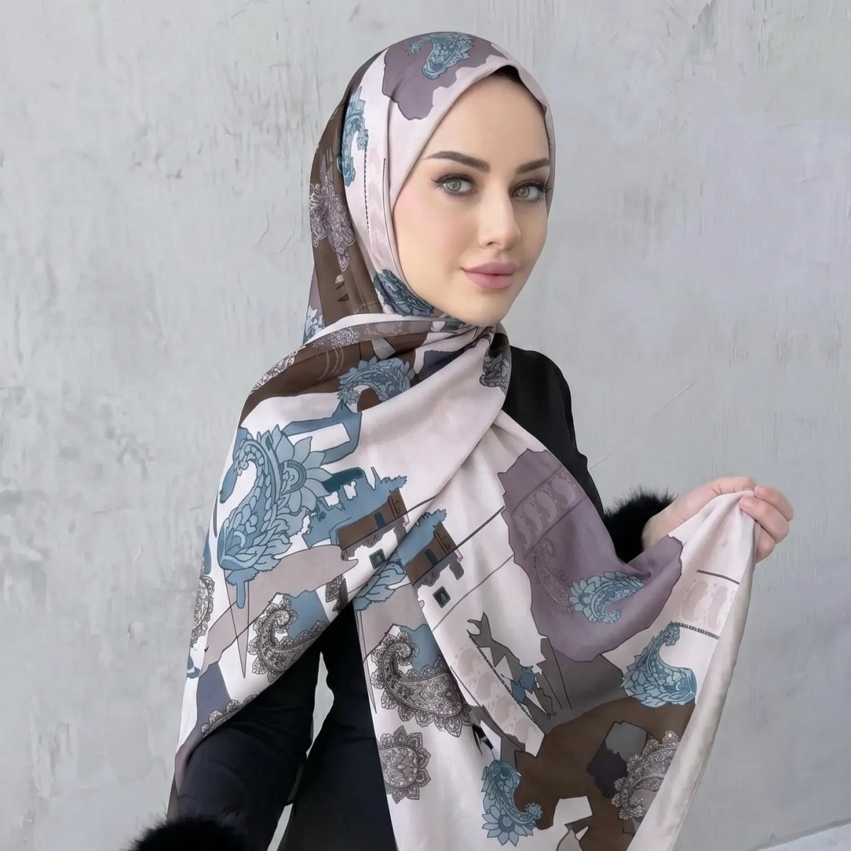 Printed Hijab Scarf (MH239)