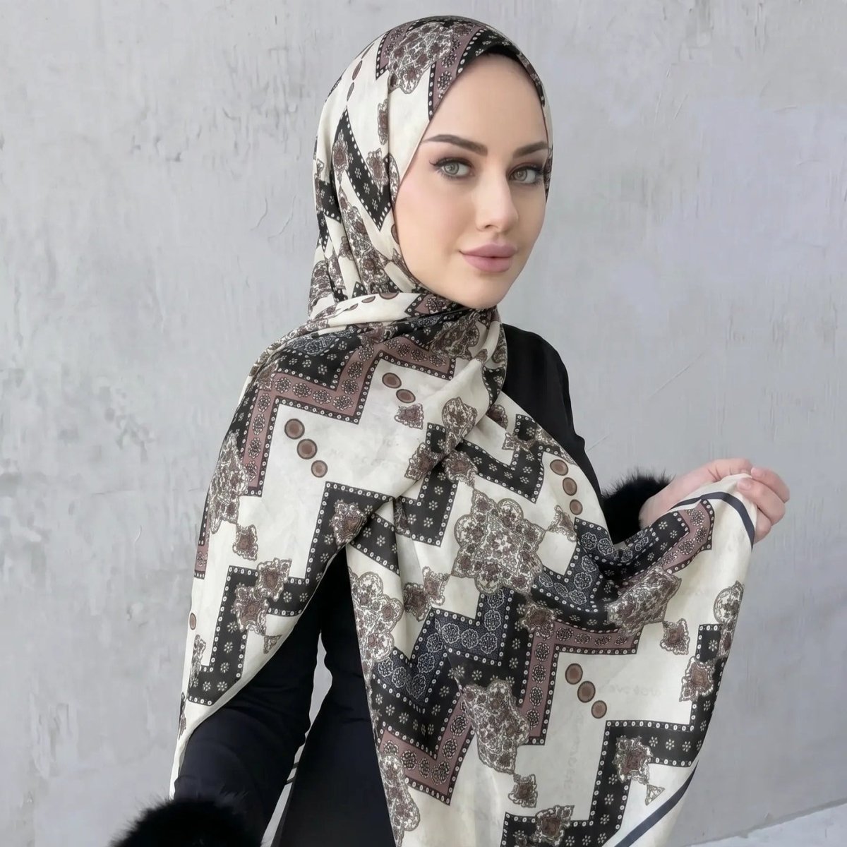 Printed Hijab Scarf (MH239)