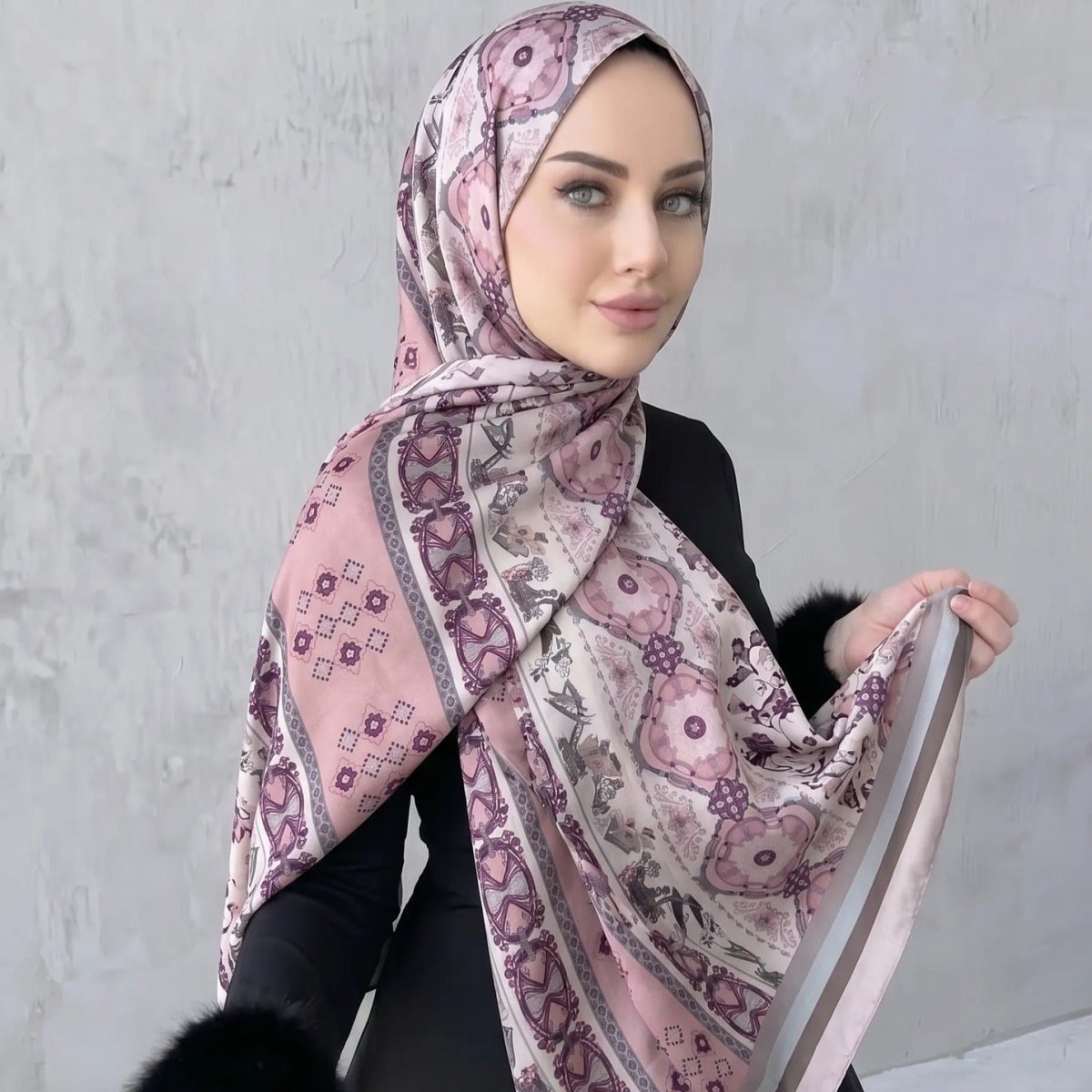 Printed Hijab Scarf (MH239)