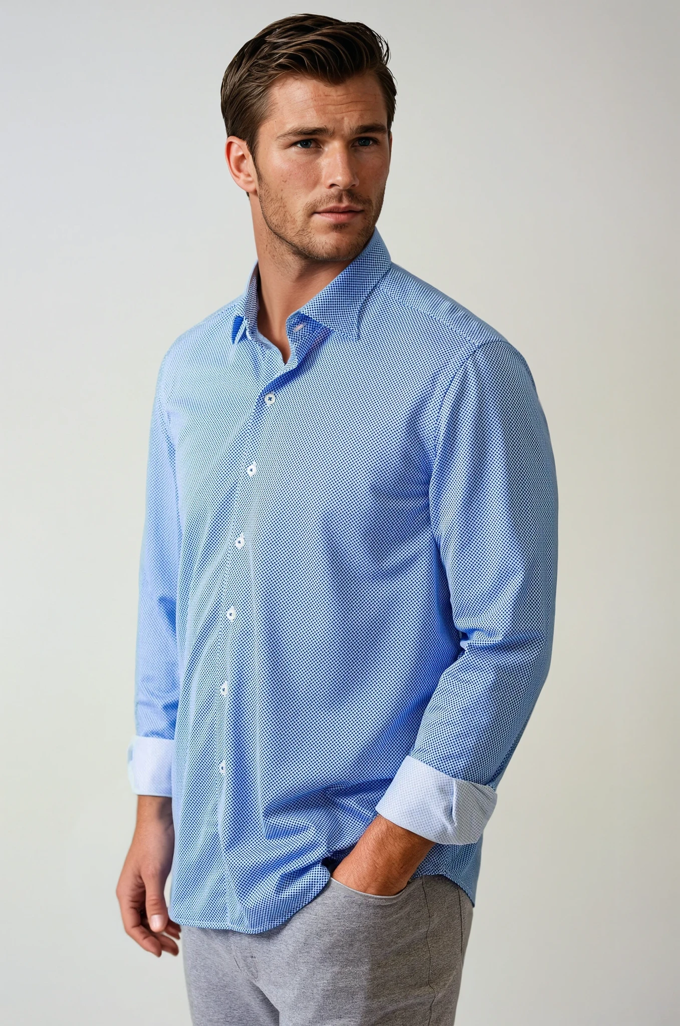 Studio Dot Dress Shirt 2-Pack -Royal Blue/Teal